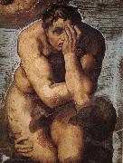 Damned soul descending into Hell Michelangelo Buonarroti